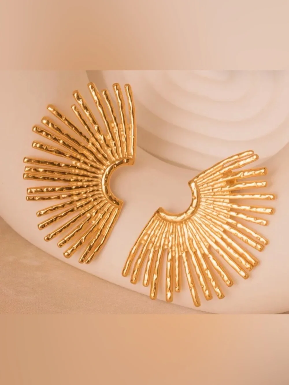 Gold Sunburst Earrings